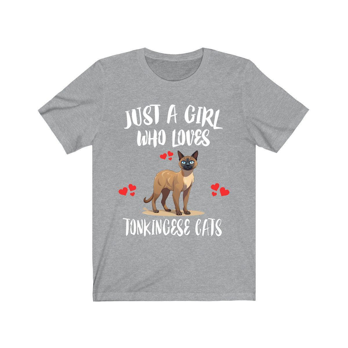 Just A Girl Who Loves Tonkingese Cats Shirt, Cat Lover Shirt Image 3