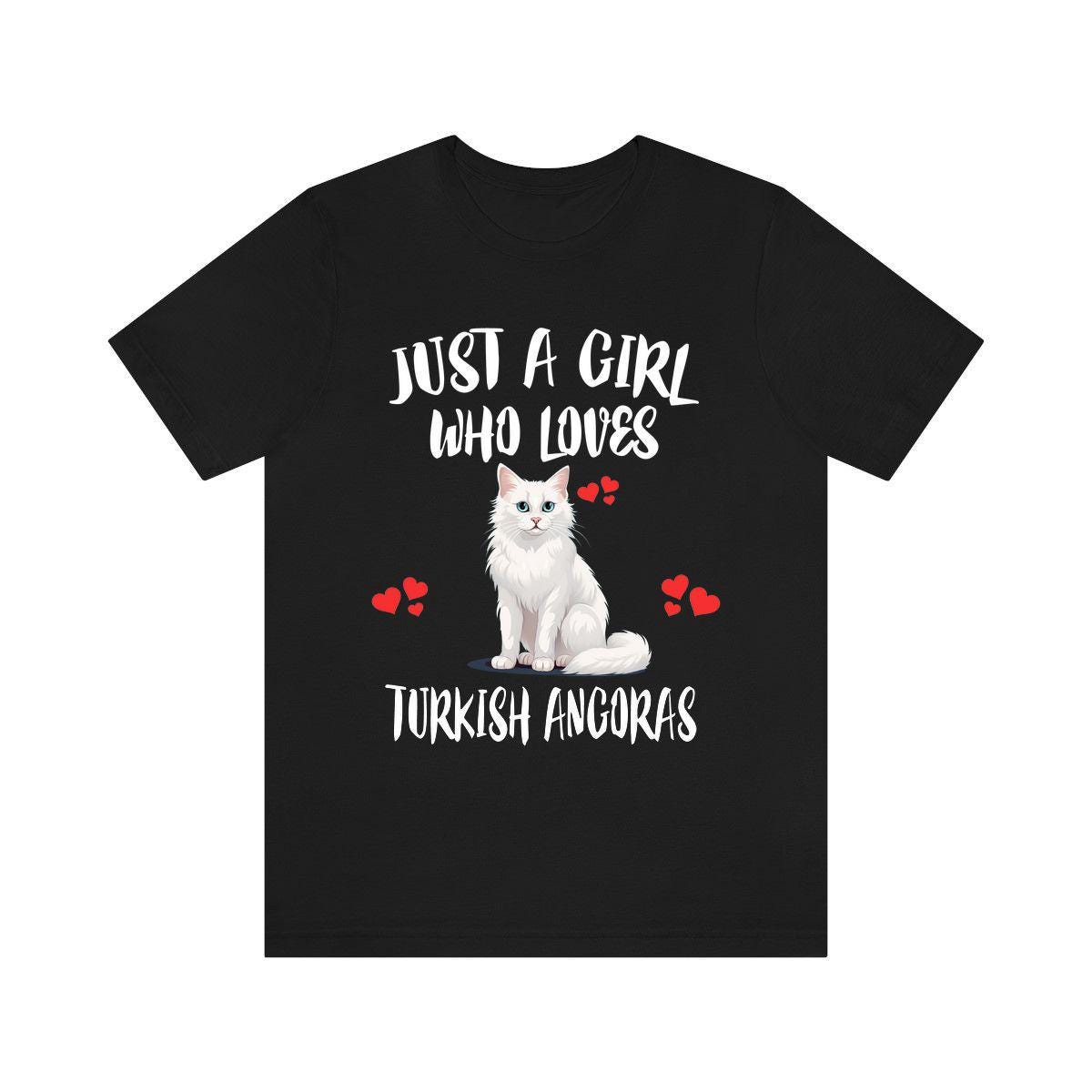 Just A Girl Who Loves Turkish Angoras Cats Shirt, Cat Lover Shirt Image 1