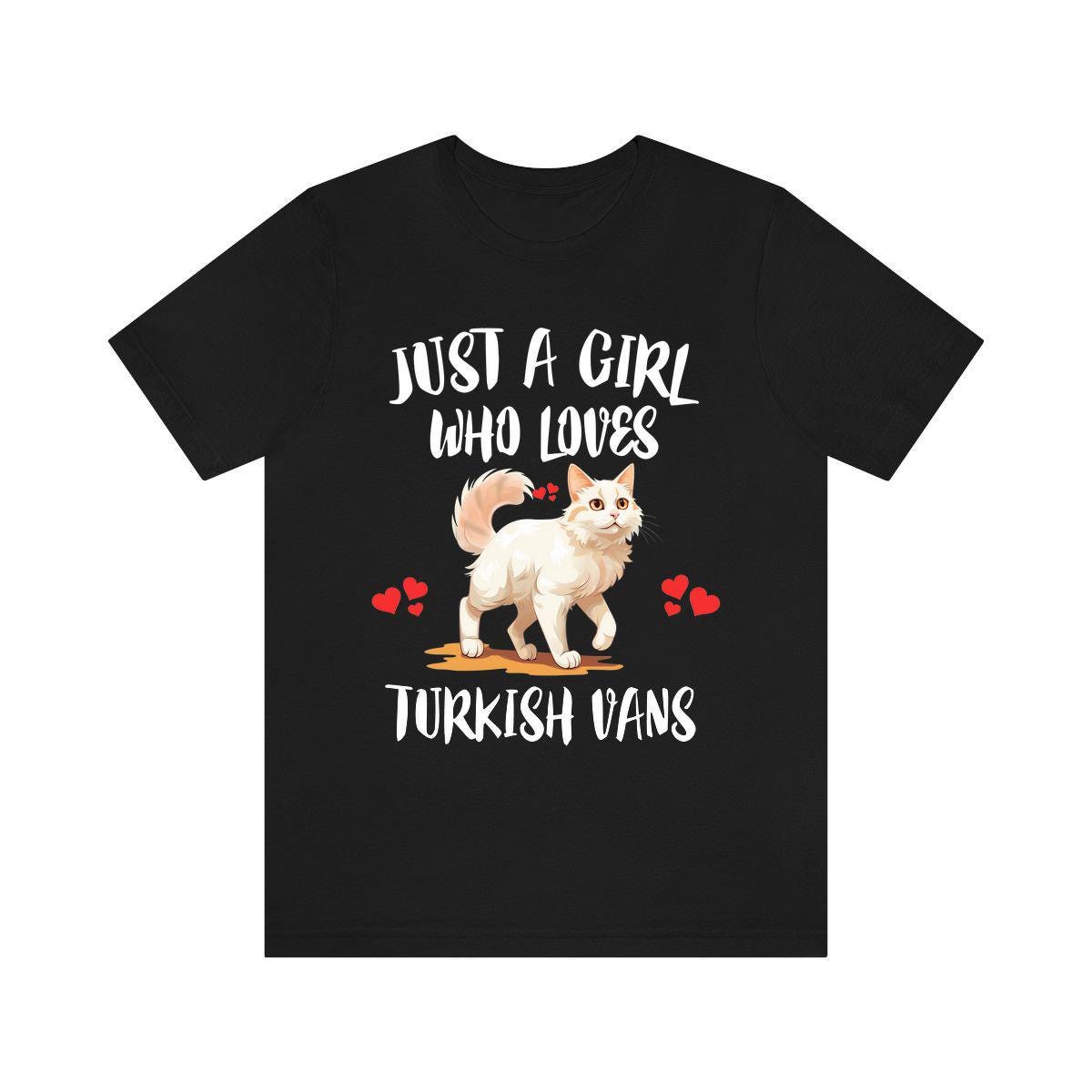 Just A Girl Who Loves Turkish Vans Cats Shirt, Cat Lover Shirt Image 1