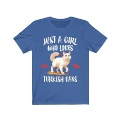 Just a girl who loves Turkish Van swimming cat from Lake Van tee