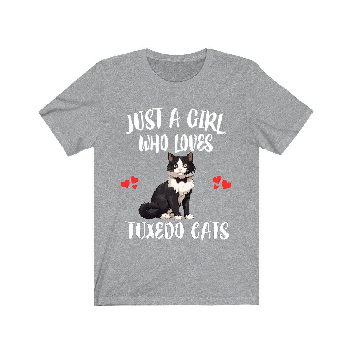 Just A Girl Who Loves Tuxedo Cats Shirt, Cat Lover Shirt Image 1