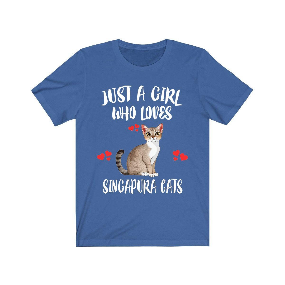 Just A Girl Who Loves Singapura Cats T-Shirt Cat Lover Gift Image 2