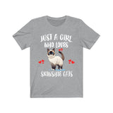 Just A Girl Who Loves Snowshoe Cats Shirt, Cat Lover Shirt, Cat Owner Gift, Animal Lover Adult Toddler Infant Kids Gift T-Shirt Image 3