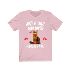 Just a girl who loves Somali cats longhaired fox-like cat lover tee