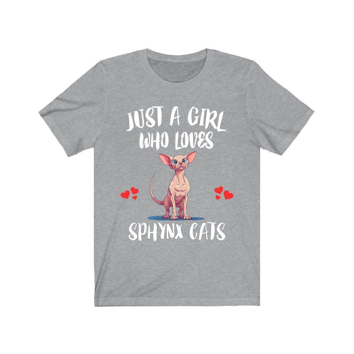 Just A Girl Who Loves Sphynx Cats Shirt, Cat Lover Shirt Image 3