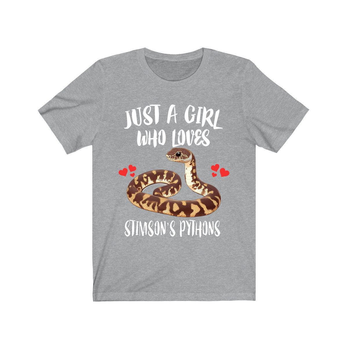 Just A Girl Who Loves Stimson's Pythons Snakes Shirt, Python Lover Gift Image 3