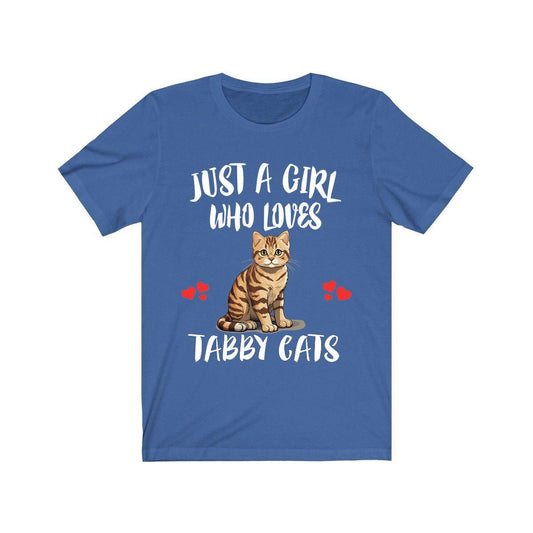 Just a girl who loves tabby cats striped pattern cat lover tee