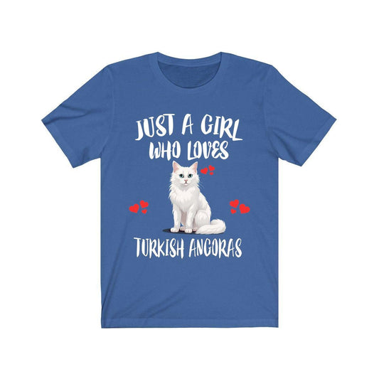 Just a girl who loves Turkish Angoras silky longhaired Turkish cat tee