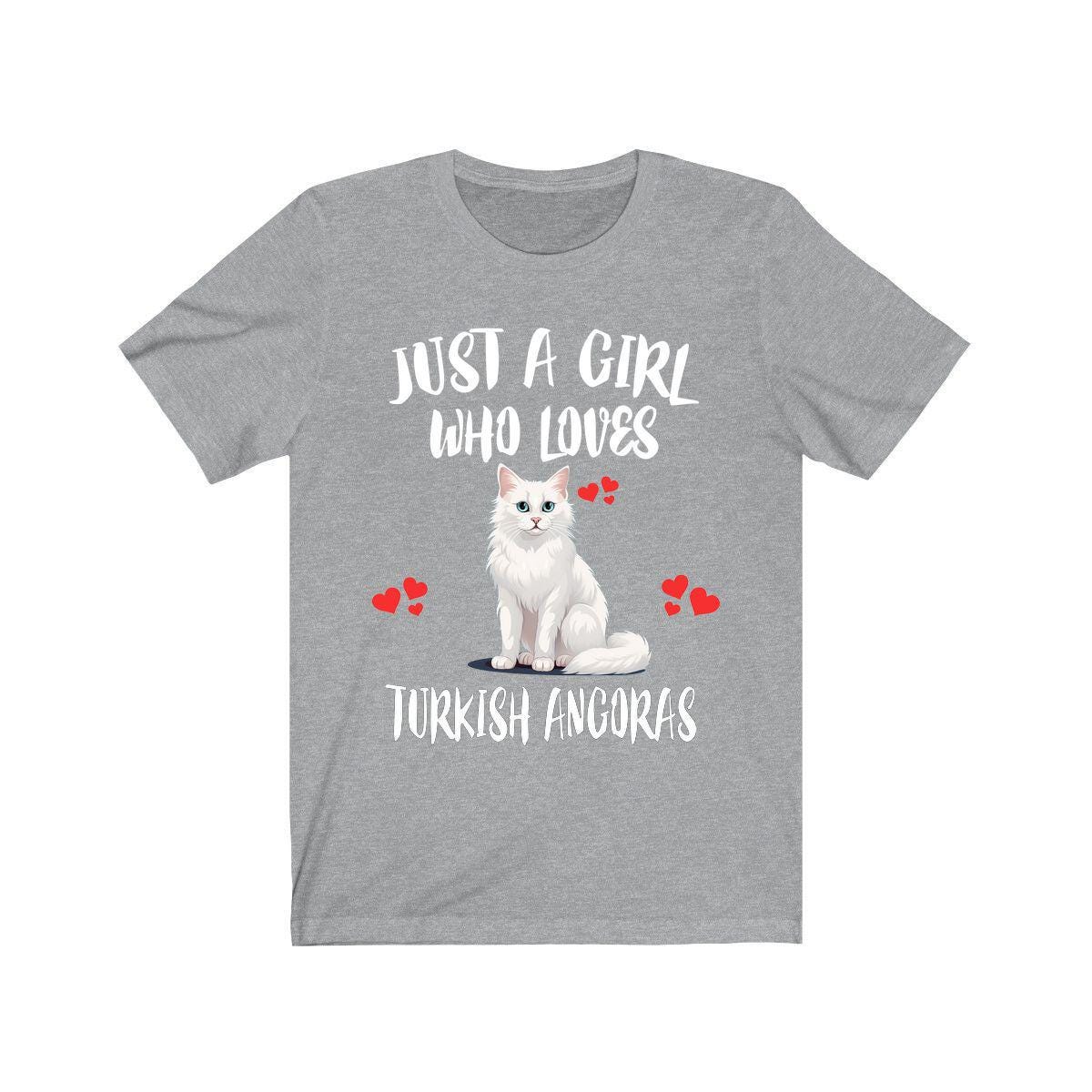 Just A Girl Who Loves Turkish Angoras Cats Shirt, Cat Lover Shirt Image 3