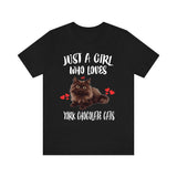 Just A Girl Who Loves York Chocolate Cats Shirt, Cat Lover Shirt Image 2