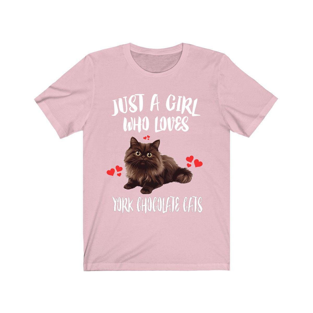Just A Girl Who Loves York Chocolate Cats Shirt, Cat Lover Shirt Image 4